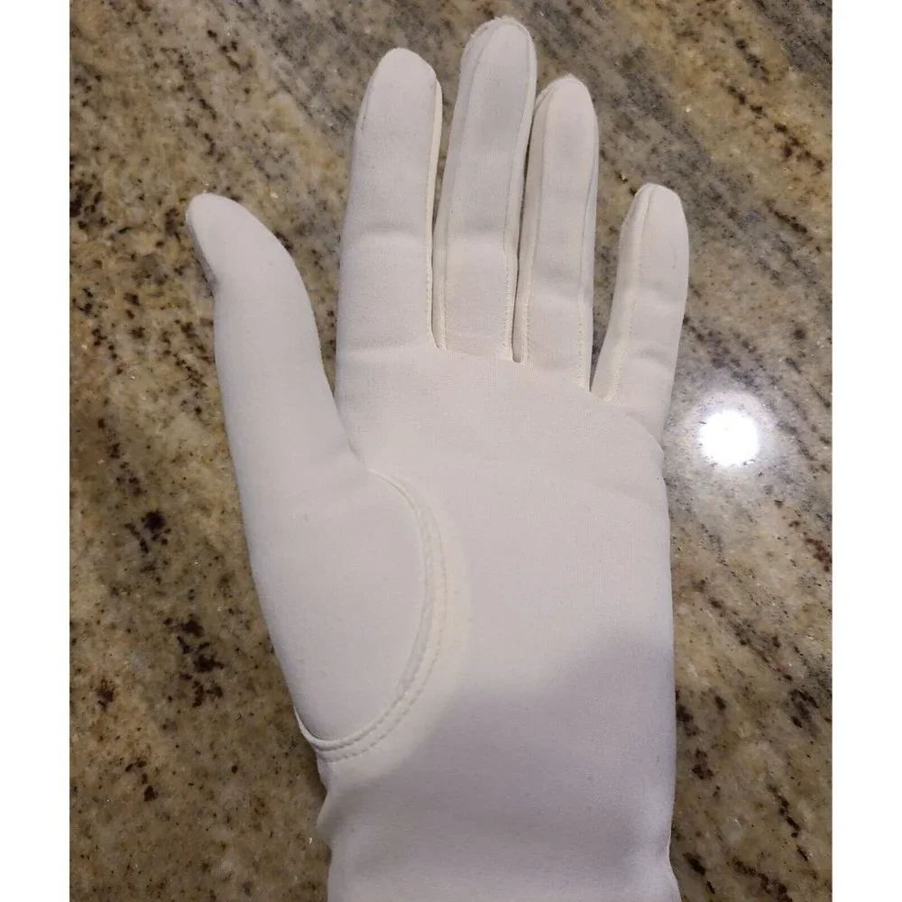 Vintage Size M Off White Stretch Nylon Formal 8.5